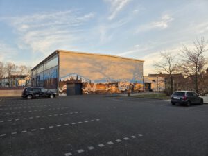 Sporthalle Giebichensteingymnasium von außen