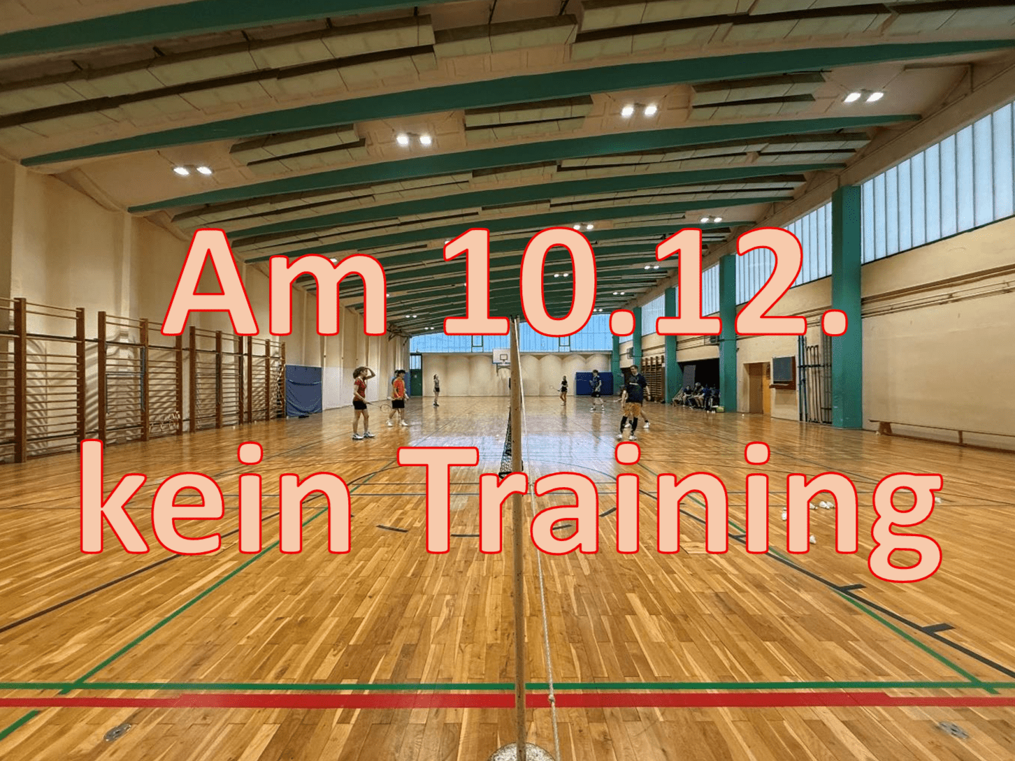 Ausfall Training am 10.12.25